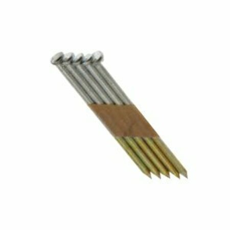 PRIME SOURCE Grip-Rite Framing Nail, 3 in L, Bright, Paper Tape Clipped Head, Ring Shank GRSP10DR